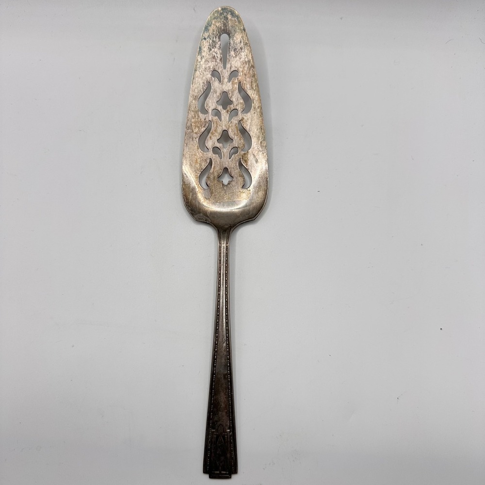 Vintage National Silver Co Art Deco EPNS Silver Plated Pierced Cake Pie Server